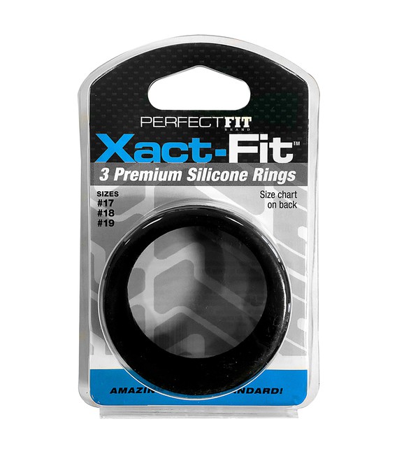 Xact-Fit 3 Anillos Pene Silicona tamaño L Perfect Fit