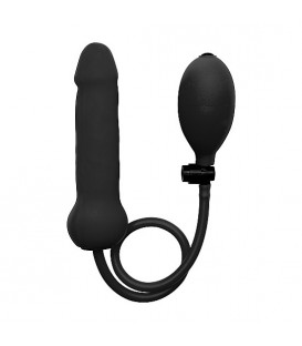 Ouch Dildo Inflable de Silicona Negro Shots Toys