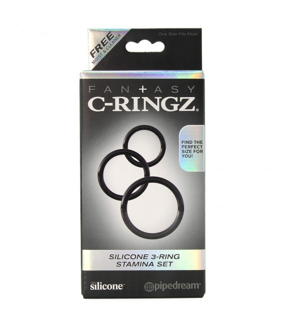 Fantasy C-Ringz 3 anillas para pene y testículos de silicona