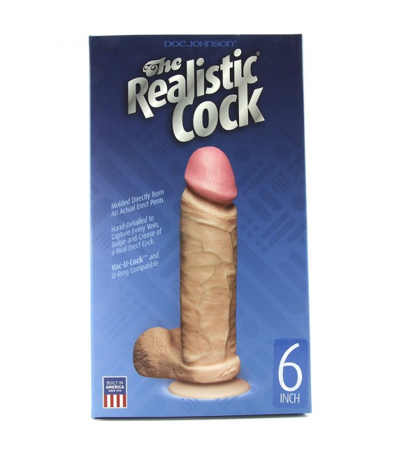 Realistic Cock 6" dildo realistico con ventosa Doc Johnson