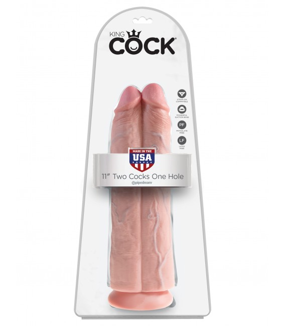 King Cock Dildo doble penetración 30 cm