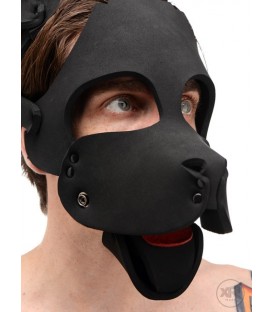 Máscara sumiso de perro de neopreno para juegos Puppy Play