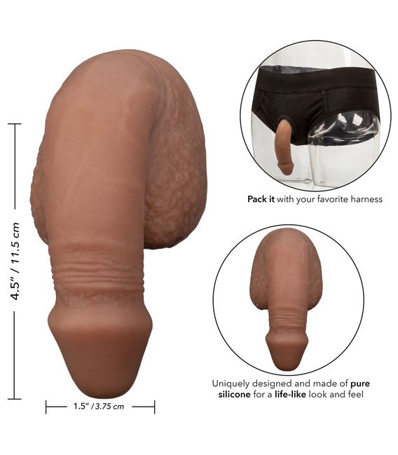 Packing Penis Pene postizo flácido para transexuales de Silicona 12,75 cm