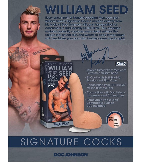 william seed signature cock pene realistico 21 cm con testículos