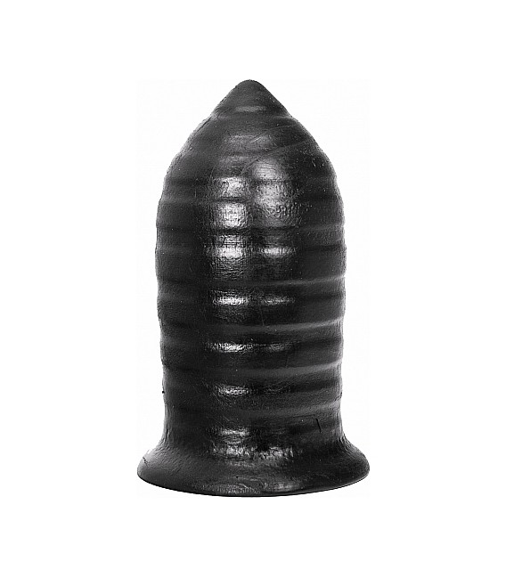 All Black Plug Anal de vinilo negro 16 cms