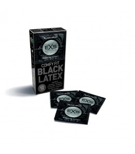 EXS Comfy Fit Black Latex Pack 12 Preservativos