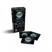 EXS Comfy Fit Black Latex 12 Preservativos
