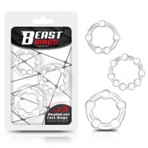 BEAST RING BEADED CLEAR