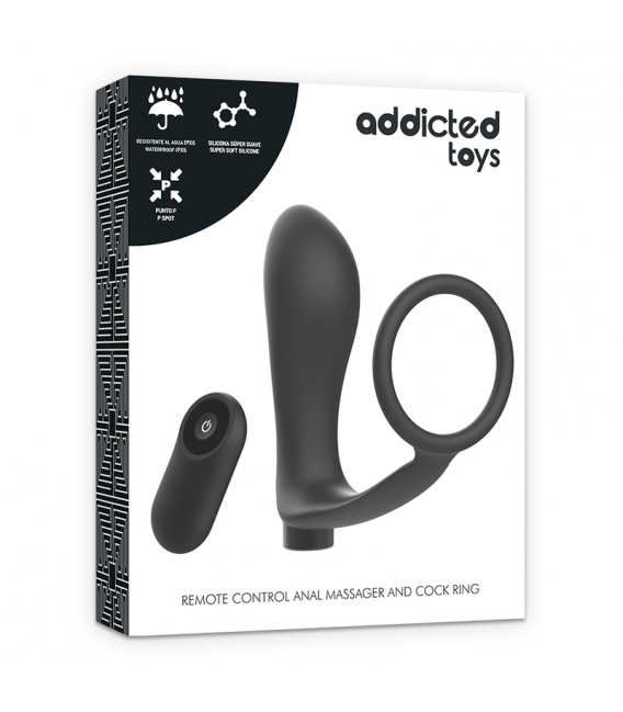 Addicted Toys Anillo Pene con Plug Anal Control Remoto