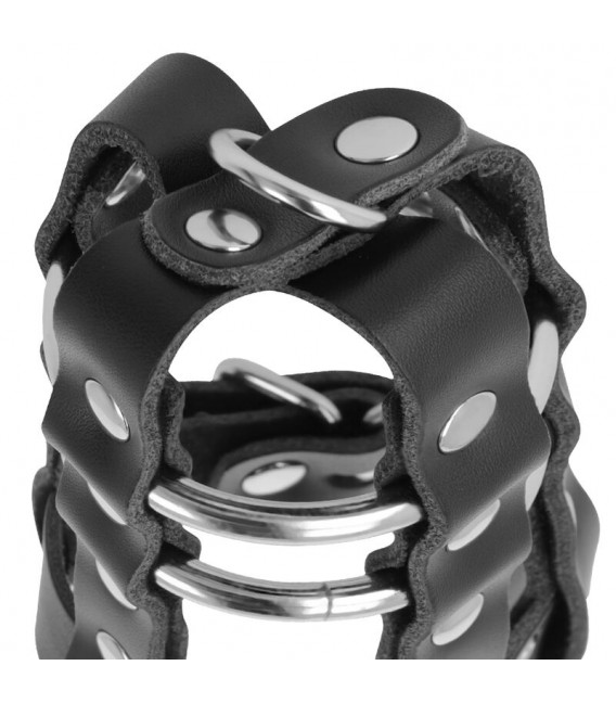 DARKNESS LEATHER CHASTITY CAGE