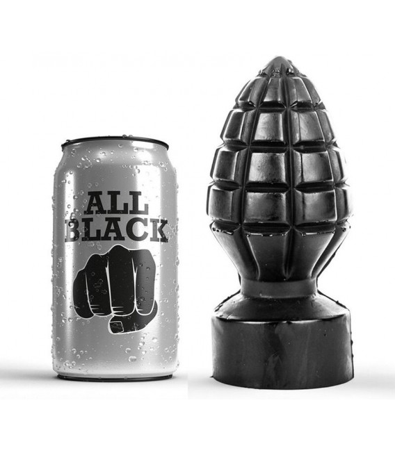 Dildo All black AB33 en forma de granada