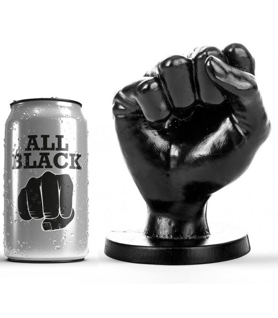 FF Fisting All Black Plug 14 cm mediano vinilo negro