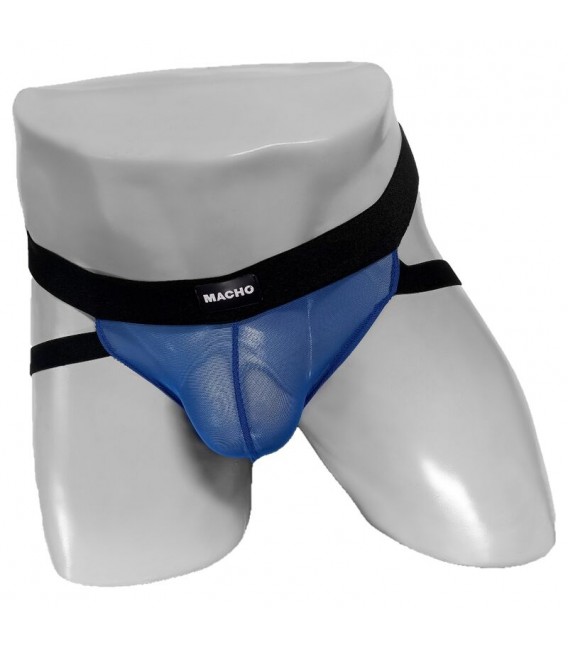 Jockstrap MX22NB MACHO Suspensorio Rejilla Azul