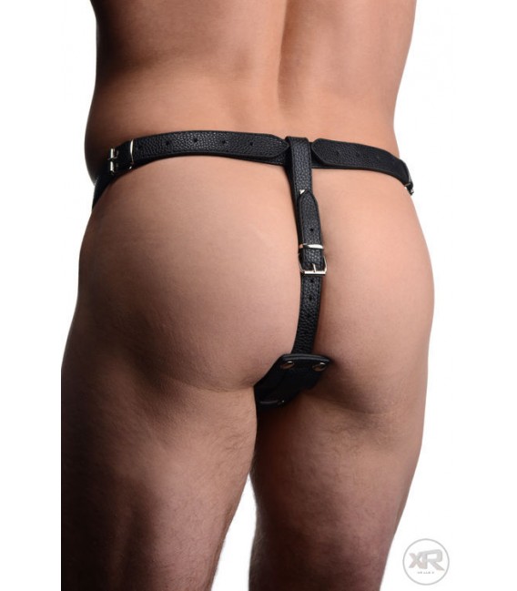 Arnés Masculino con Plug Anal Strict Leather