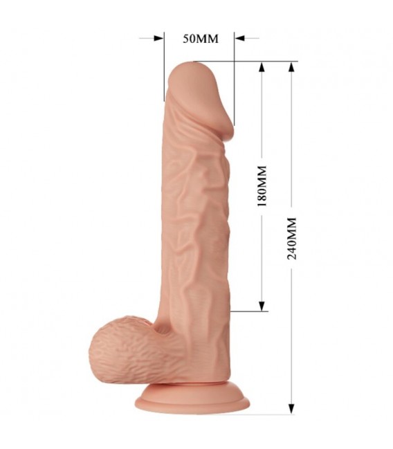 Dildo Buraq con Vibración y Rotación 24 cm