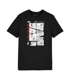 HENTAI Camiseta negra Diseño Hentai Porno Gay
