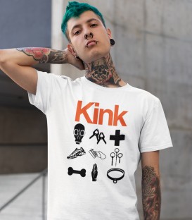 KINK Camiseta blanca Diseño Kinkster Fetichista