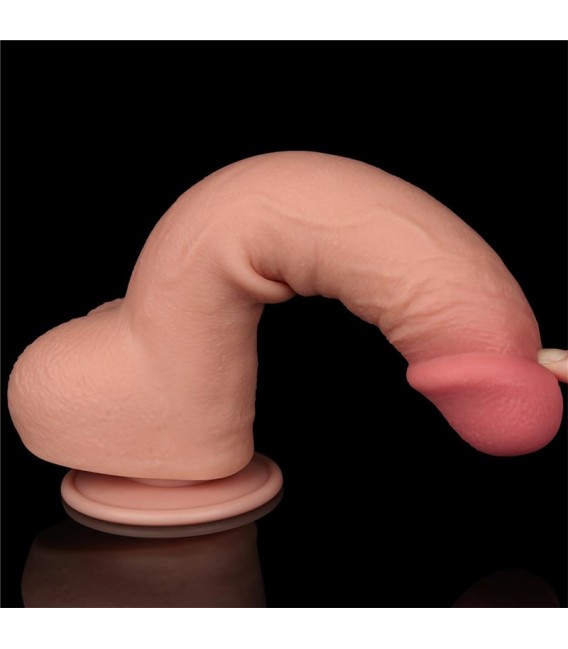 DILDO DUAL DENSITY PIEL DESLIZANTE 9.5"