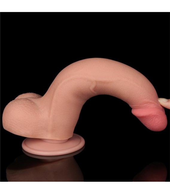 DILDO DUAL DENSITY PIEL DESLIZANTE 8.5"