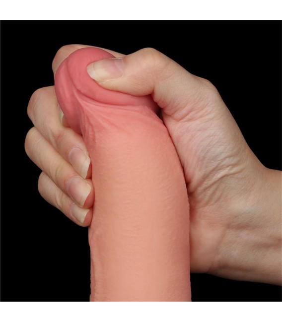 DILDO DUAL DENSITY PIEL DESLIZANTE 8.5"