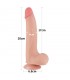 DILDO DUAL DENSITY PIEL DESLIZANTE 8.5"