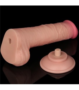 DILDO DUAL DENSITY PIEL DESLIZANTE 8"