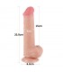 DILDO DUAL DENSITY PIEL DESLIZANTE 8"