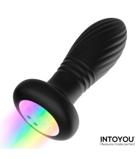 Tainy Plug Anal con Thrusting y Luces Led control Remoto