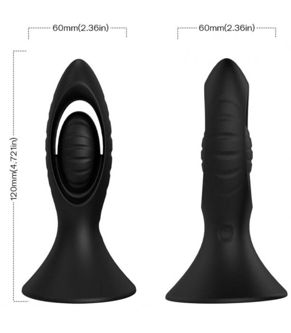 VIBRADOR Y PLUG ANAL SILICONA