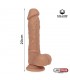 Dildo Realista Silicona con testículos Dual Layer 8" Liketrue