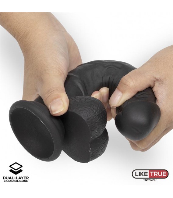 Dildo Realista Silicona con testículos Dual Layer 8" Liketrue