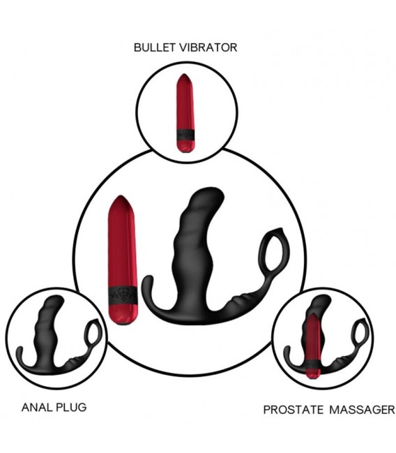 Knight Vibrador Anal y Anillo Control Remoto - Armony