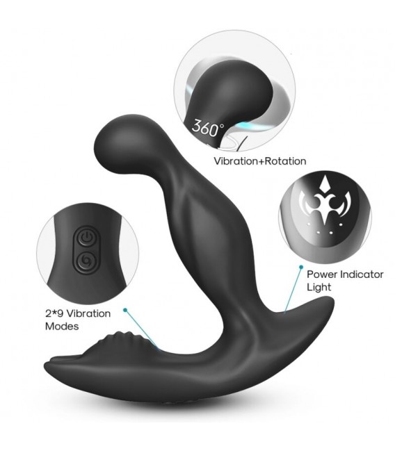 Bat King Vibrador Anal Próstata Rotador Control Remoto