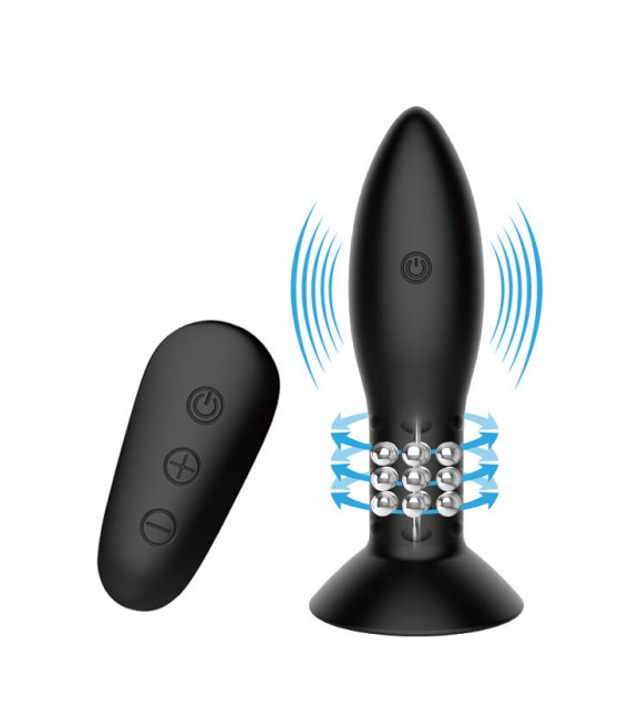 Plug Anal Bolas Rotatorias con Control Remoto Mr Play