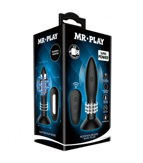 Plug Anal Bolas Rotatorias con Control Remoto Mr Play