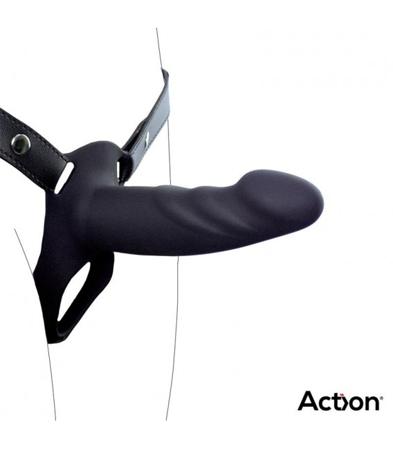 ARNÉS STRAP-ON DILDO HUECO PREMIUM NEGRO