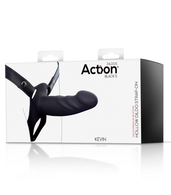 ARNÉS STRAP-ON DILDO HUECO PREMIUM NEGRO