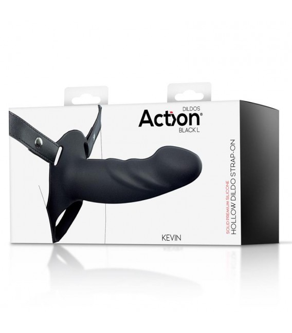 ARNÉS STRAP-ON DILDO HUECO PREMIUM NEGRO