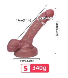 DILDO SILICONA LIQUIDA 13 CM