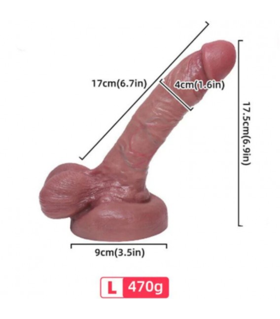 DILDO SILICONA LIQUIDA 17 CM