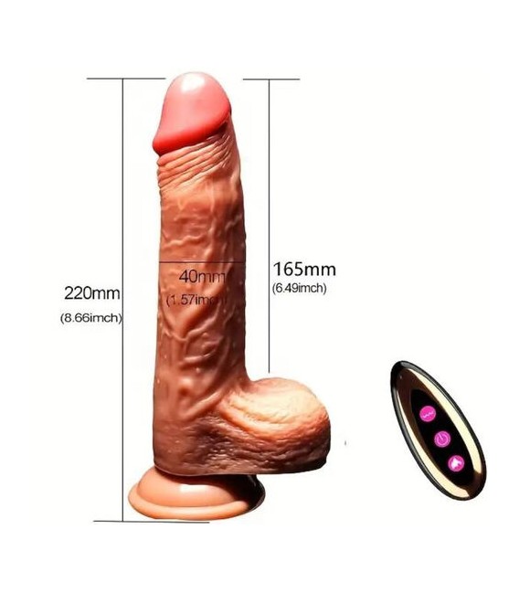 DILDO VIBRADOR THRUSTING CONTROL REMOTO