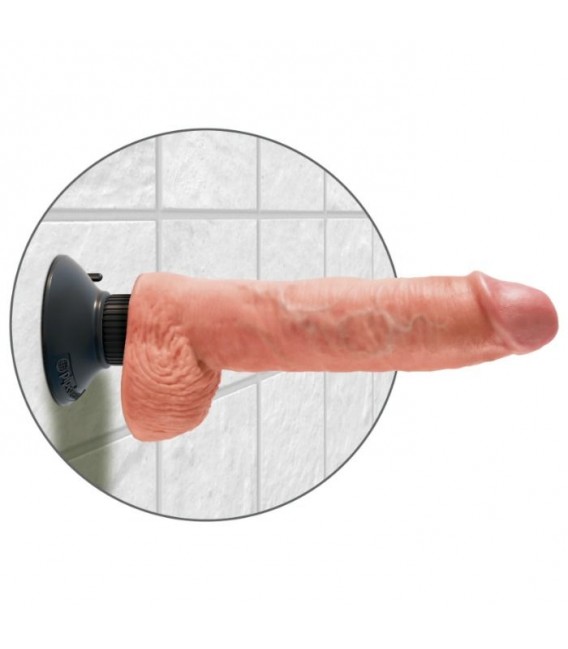 King Cock Pene Vibrador con testículos 25 cm