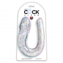 KING COCK CLEAR DILDO DOBLE 44 CM