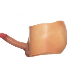 BOXER SILICONA CON PENE 18 CM